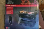 GRILL MEISTER Folding Barbecue. Camping summer birthday party relaxing. House clearance sale unwanted stuff gift car boot sale. Summer beach caravan park