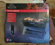 GRILL MEISTER Folding Barbecue. Camping summer birthday party relaxing. House clearance sale unwanted stuff gift car boot sale. Summer beach caravan park