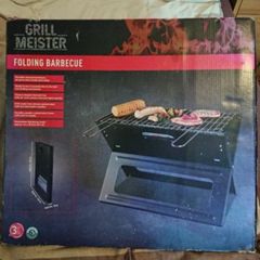 GRILL MEISTER Folding Barbecue. Camping summer birthday party relaxing. House clearance sale unwanted stuff gift car boot sale. Summer beach caravan park