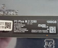 Solid State Drive: P3 plus M.2 2280 nvm 1TB