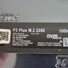 Solid State Drive: P3 plus M.2 2280 nvm 1TB