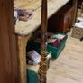 Vintage Turned Wood Floor Lamp Image 3