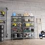 1250 lbs 5 Tier Shelf Metal Storage Shelves Shelving Wire Rack Heavy Duty Closet Organizers for Garage Kitchen Bathroom Laundry Black 35 x 75 x 151.1 cm Image 6