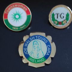 3 Vintage Irish lapel pins