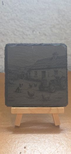 Rustic Country Life Slate Coasters