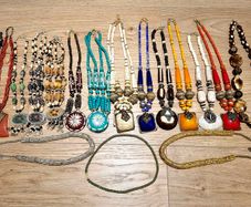 CLEARANCE 44pcs necklaces bone plastic metal all new plus 34 bracelets