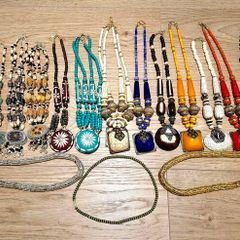 CLEARANCE 44pcs necklaces bone plastic metal all new plus 34 bracelets