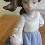 VINTAGE Lladro Nao Porcelain Figurine Girl with Dove Image 4