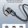 USLION 2M USB-C QC 3.0-2.0 3A 180 Rotate+LED Cable Fast Charging & Data Sync Nylon Braided Cable (Brand New/Warranty) Image 7
