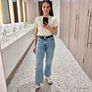 Cropped Flare Jeans Bershka Image 2