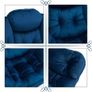 Comfy Armchair for Living Room Bedroom Reading Chair Accent Chairs Relax Velvet Arm Chairs Cuddle Chair with Metal Frame, Dark Blue Image 8