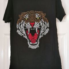 Classy Black T-shirt with Gems size 16