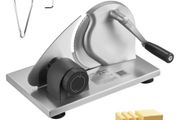 Manual Bread Slicer, 0-15mm Adjustable Thickness Cheese Cutter, Hand-Cranked Bread Slicer with Micro-Serrated Stainless Steel Blade for Kitchen, Bakery, Party