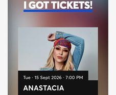 ANASTACIA  3Olympia Theatre 2 tickets