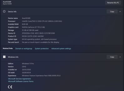 Acer Aspire XC600