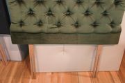 Luxurious Olive Green Velvet Single Headboard Excellent Condition