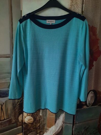 Bassini Turquoise Jumper , UK 16 (Large)
