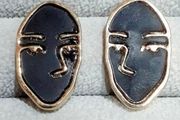 Tribal Face Stud Earrings