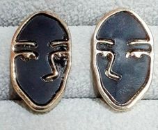 Tribal Face Stud Earrings