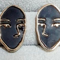 Tribal Face Stud Earrings