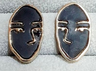 Tribal Face Stud Earrings