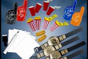 Wrestling Figure Foam Fingers, Fan Signs, Hotdogs, Popcorn &amp; Belts