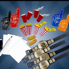 Wrestling Figure Foam Fingers, Fan Signs, Hotdogs, Popcorn & Belts