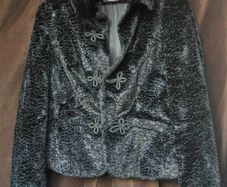 Black Faux Fur Jacket by Nienhaus