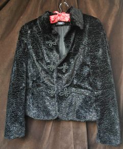 Black Faux Fur Jacket by Nienhaus
