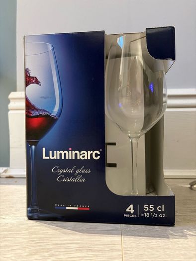 Luminarc crystal wine glasses