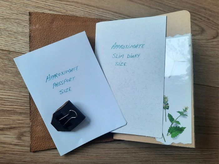 Handmade leather personal size diary notebook passport holder 17cm x 11cm contains a  pen loop a pocket holder and a homemade notebook also with 4 internal elastics to hold your diaries notebooks etc see all photos FREE STANDARD POSTAGE INCLUDED
