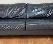 Bo Concept Black Leather Sofa