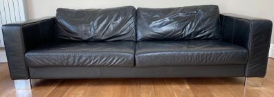 Bo Concept Black Leather Sofa