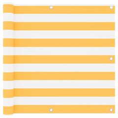 Balcony Screen White and Yellow 90x600 cm Oxford Fabric