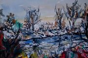 winter river watercolour