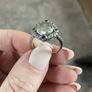 Moissanite & Blue Sapphire Engagement Ring Image 4