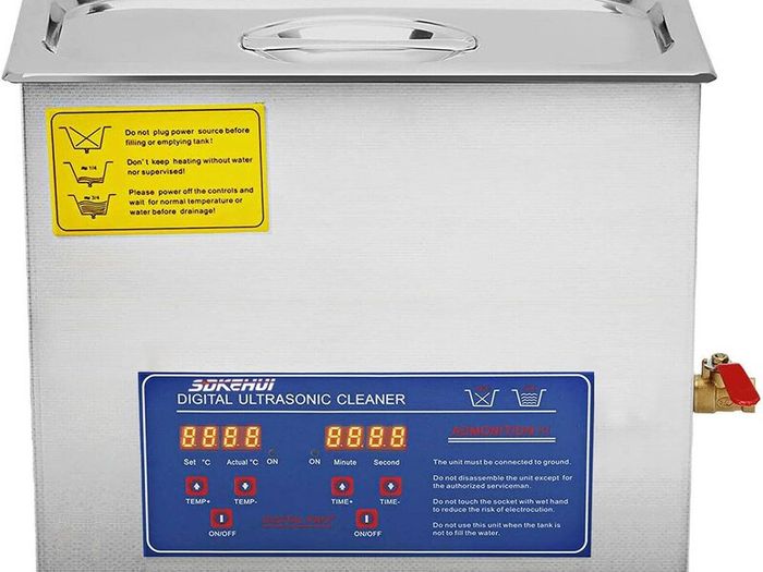 10L Ultrasonic Cleaner with Heater and Timer, 240W Stainless Steel Ultrasonic Cleaning Machine