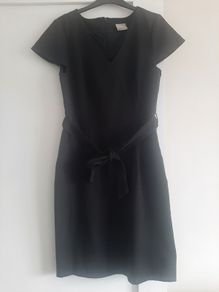 Black V neck dress