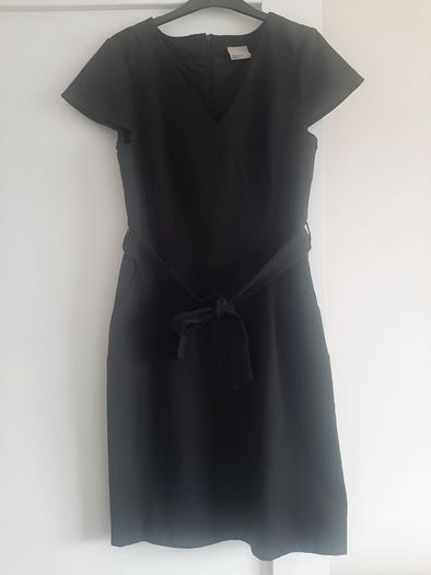 Black V neck dress