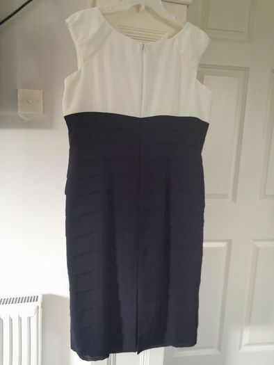 Condeci Dress, Navy And White