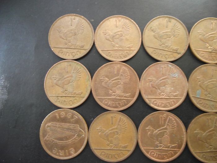 15 Irish coins x One Penny (1967) Nice condition