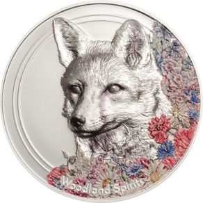 Mongolia-2018 - Woodland Spirits Fox, Silver coin 999/1000