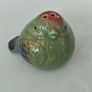 Retro Pier 1 USA  glazed ceramic bird themed salt and pepper set Image 2