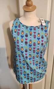 Aqua print woven vest. Brand new
