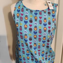 Aqua print woven vest. Brand new