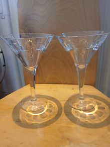 John Rocha Geo martini glasses