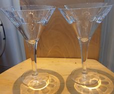 John Rocha Geo martini glasses