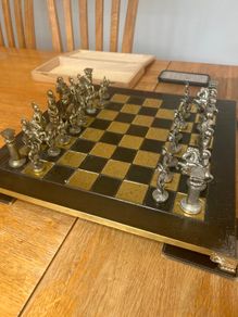 Pewter chess set