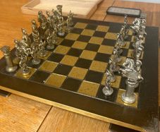 Pewter chess set