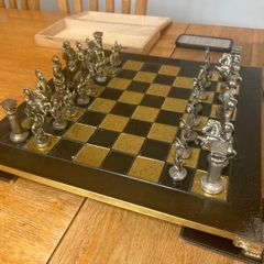 Pewter chess set
